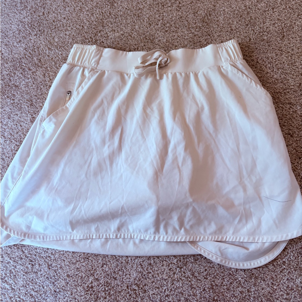 All in Motion White Athletic Skort with Drawstring, Small